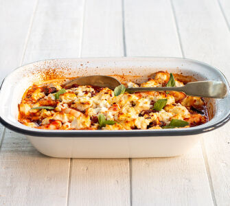 Prawn saganaki