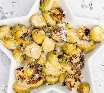 Brussels sprouts with lemon, garlic and parmesan