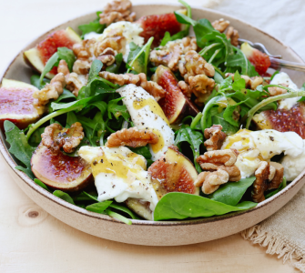 Fig, walnut & mozzarella salad