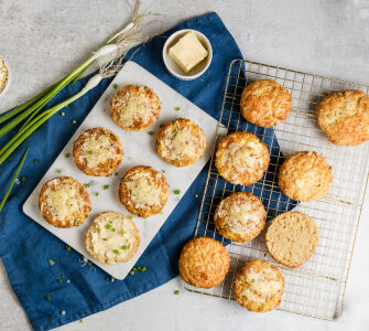 Cheese & spring onion scones