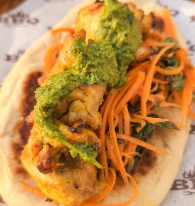 Curried Chicken kebabs