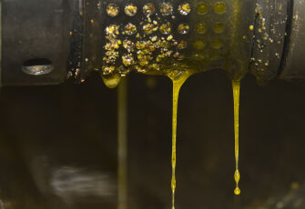 oil dripping from press