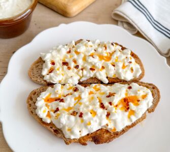 Chilli & Honey Cottage cheese on toast