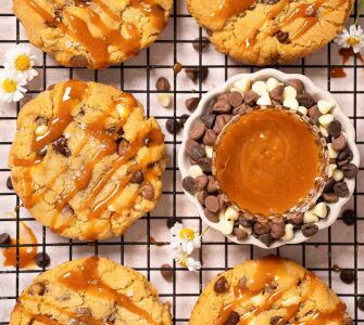 salted caramel chocolate chip cookies