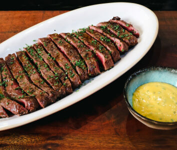 James Peck Miso aioli with charred steak