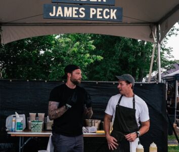James Peck at a BBQ competition