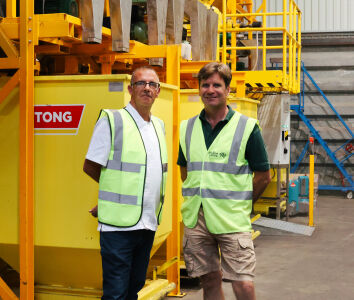 Dean in the factory with Duncan