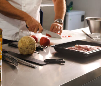 Chef adam gray cooking with Mellow yellow